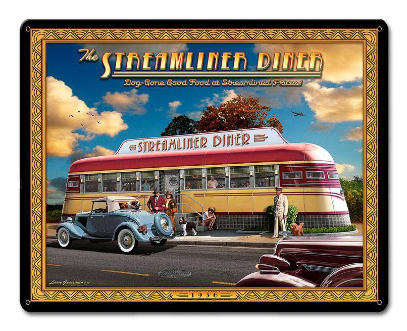 1936 Streamliner Diner 15 x 12