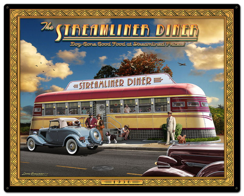 1936 Streamliner Diner 30 x 24
