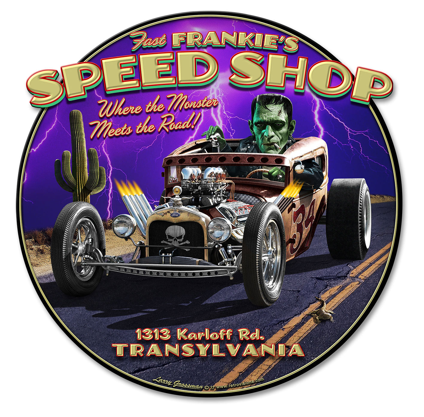 Frankie'S Speed Shop 17 x 17