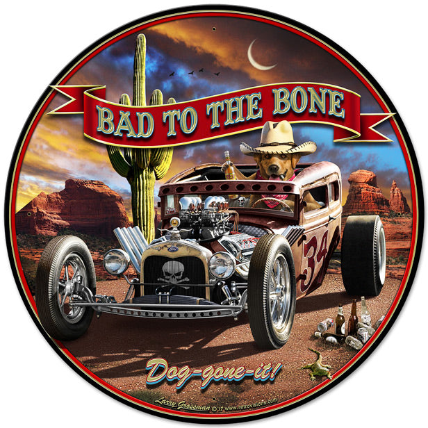 Bad To The Bone Rat Rod 28 x 28