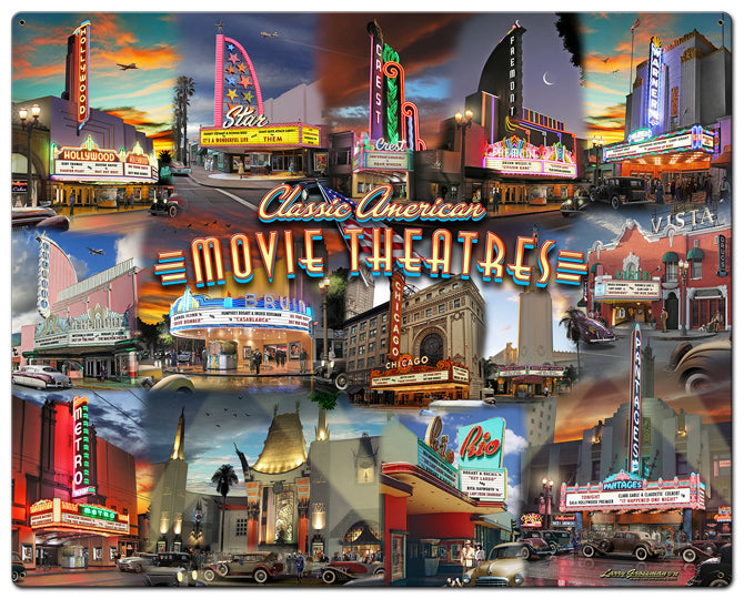 Movie Theater Collage 24 x 30