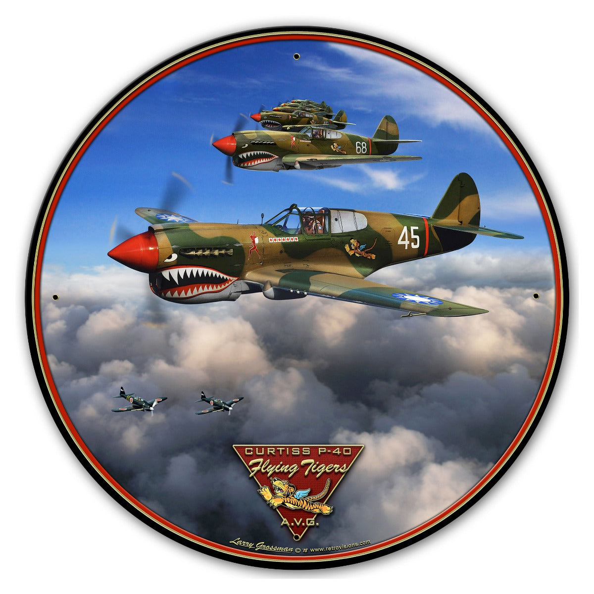 P-40 Flying Tigers 28x28