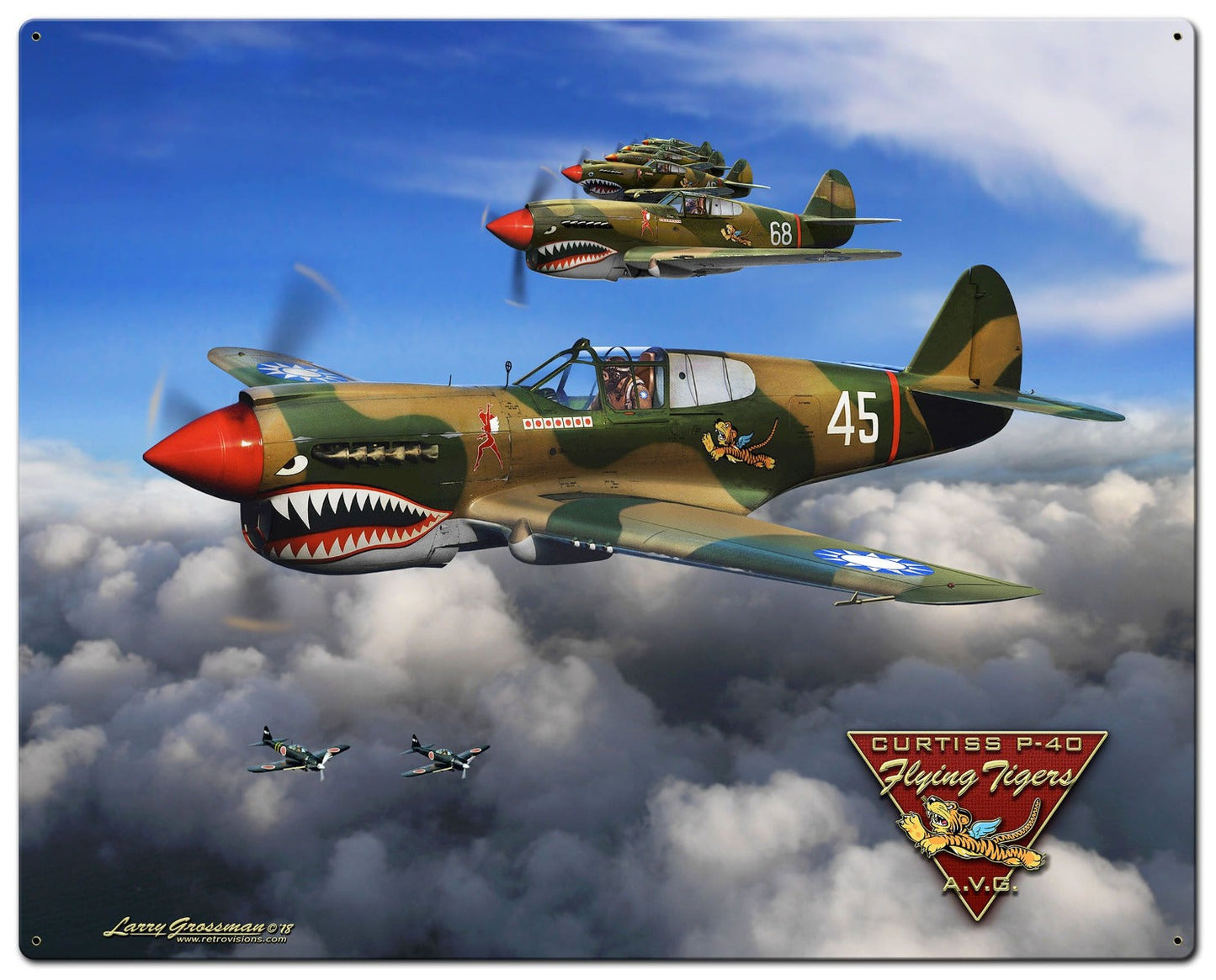 P-40 Flying Tigers 32x24