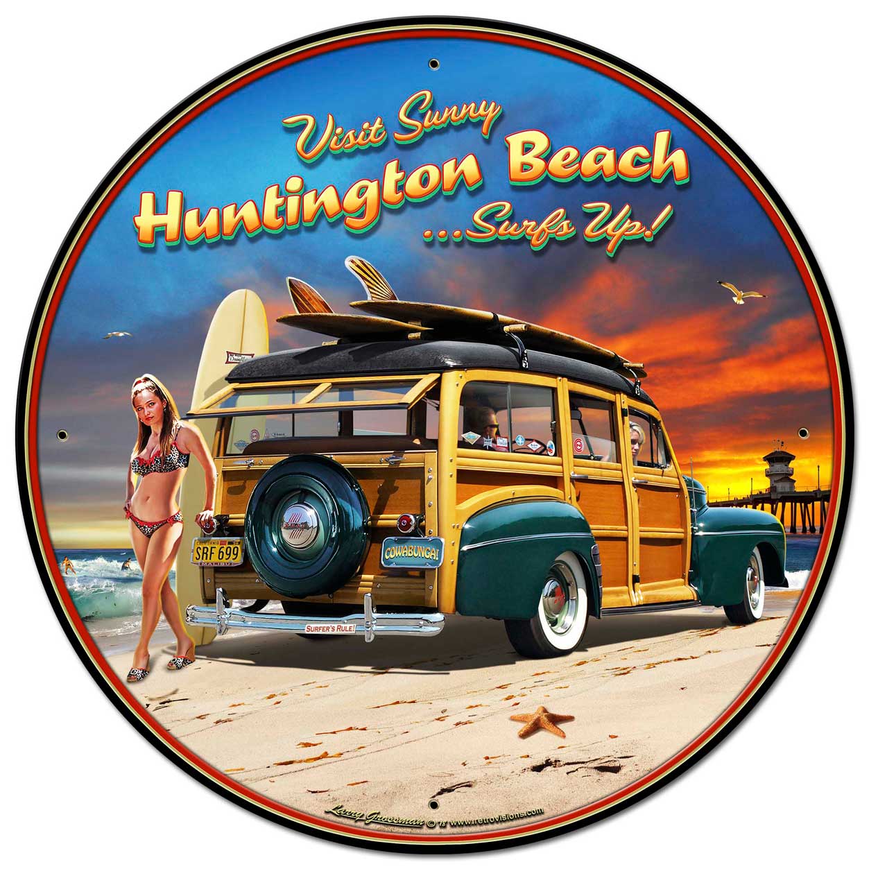 Huntington Beach 28 x 28