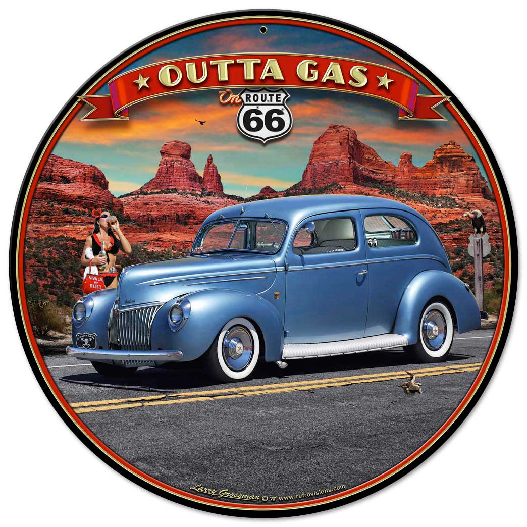 1939 Rod Sedan Rt 66 14 x 14