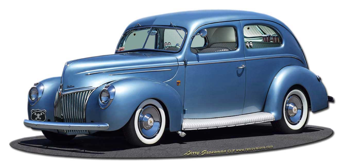 1939 Rod Sedan Rt 66 18x8
