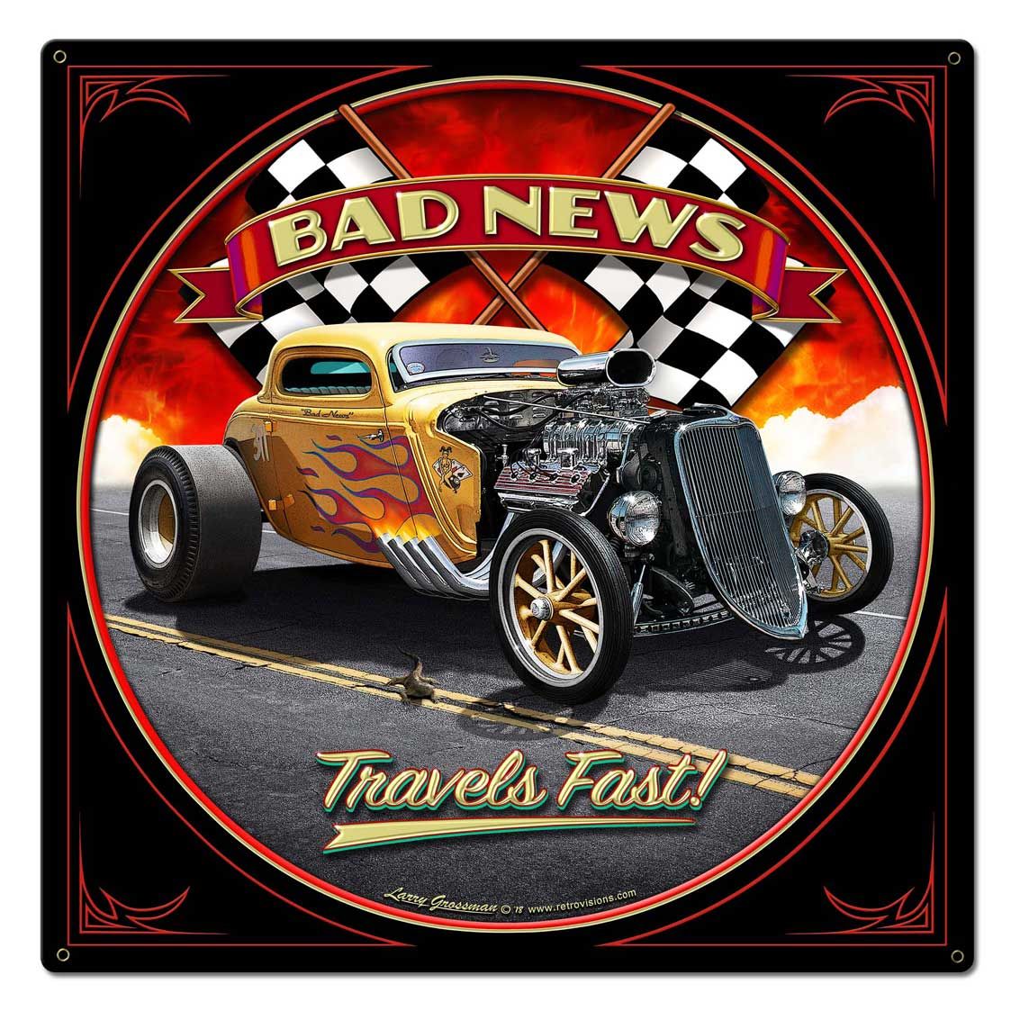 1933 Bad News 24x24