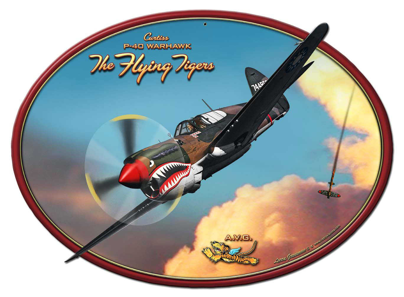 P-40 Flying Tiger 18 x 13