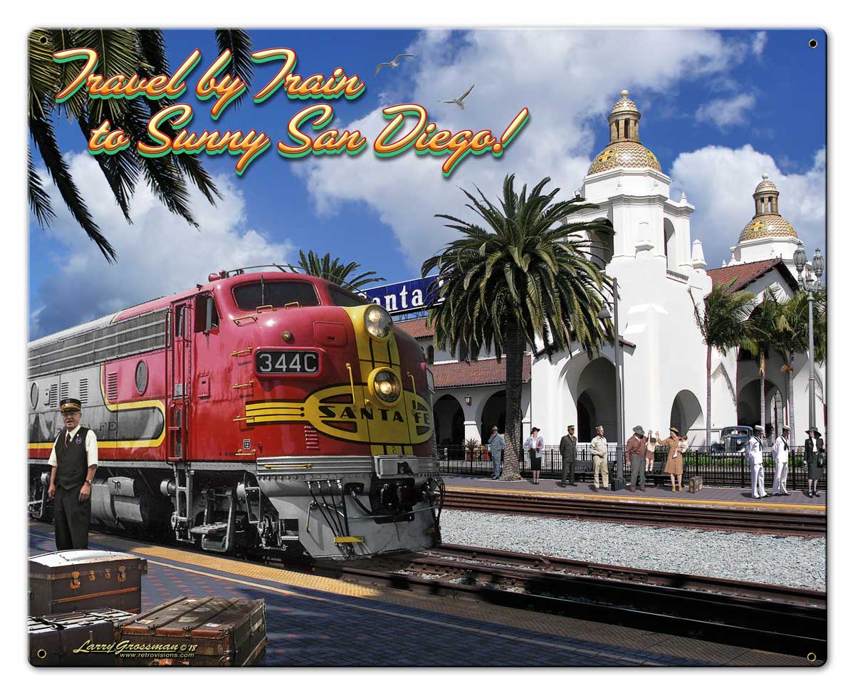 Travel By Train 30 x 24