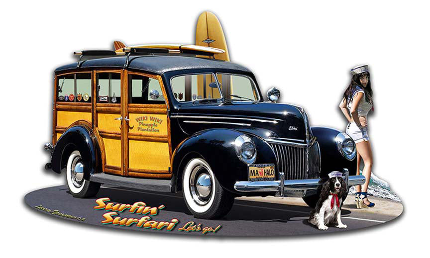 1939 Woody Surfin Surfari 18x11