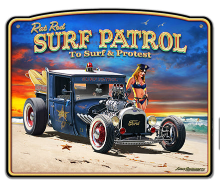 1929 Rat Rod Surf Patrol Frame 18 x 15