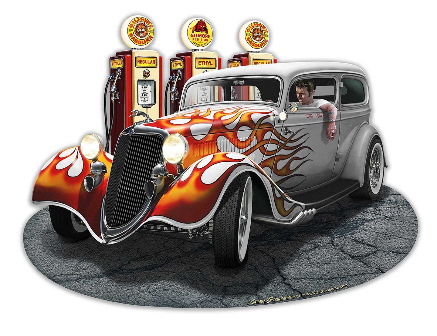 1934 Rod Sedan Fill-Up 18 x 14