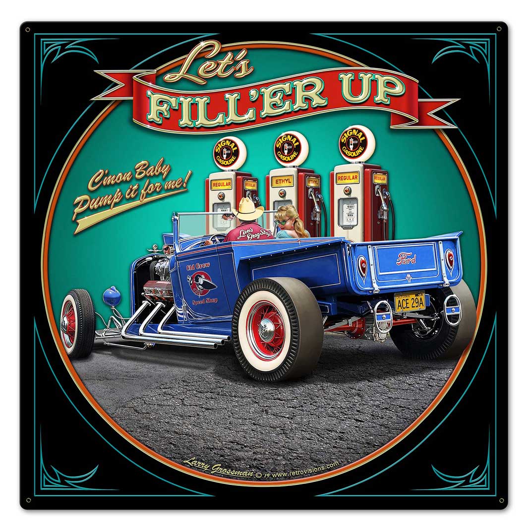 1929 Rod Pick-Up Fill-Up 24 X 24