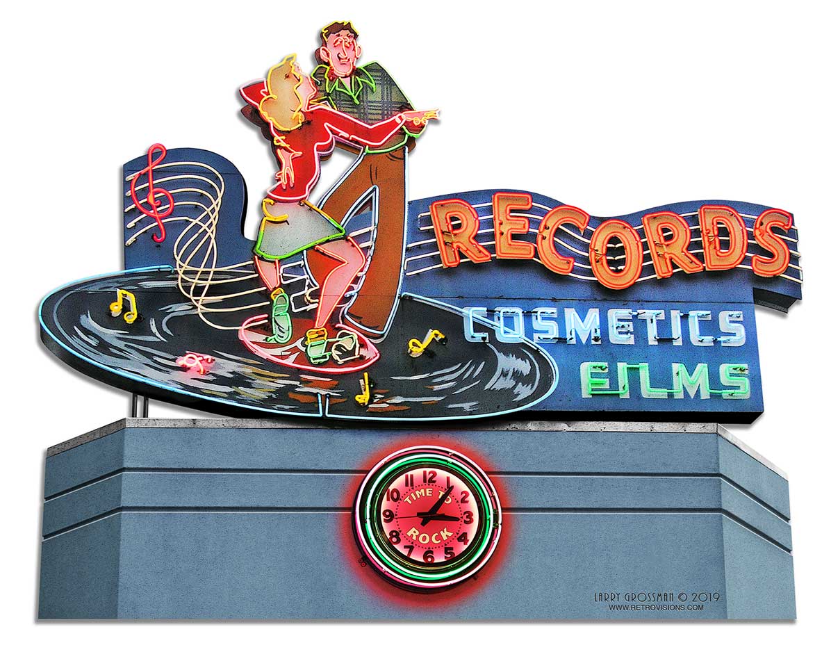 1956 Records Sign Building 18x15