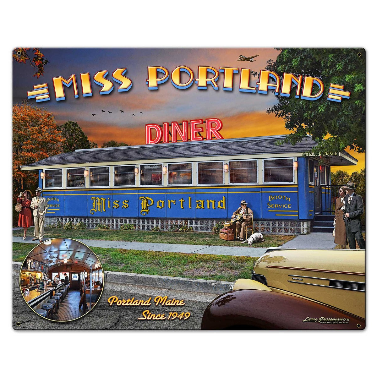 Portland Diner 30 x 24