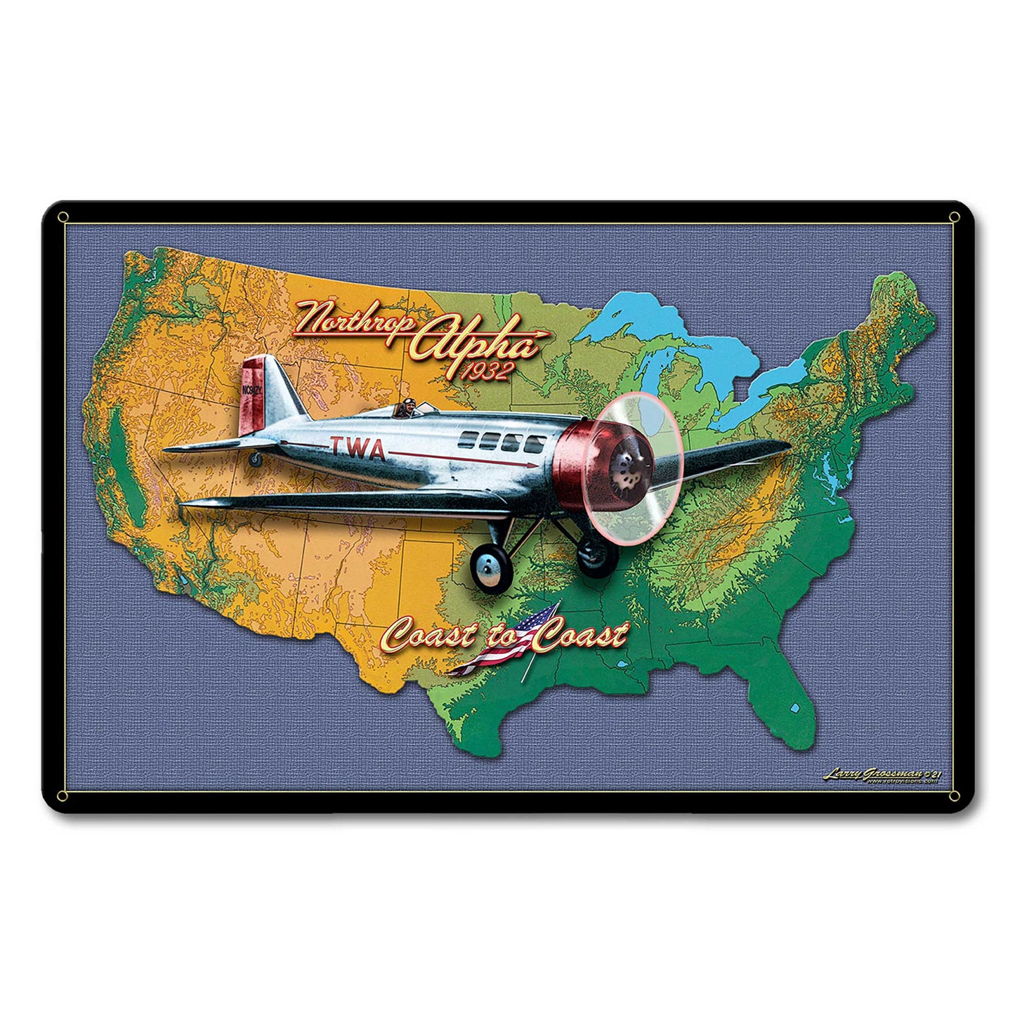 Northrup Alpha Map 18 x 12