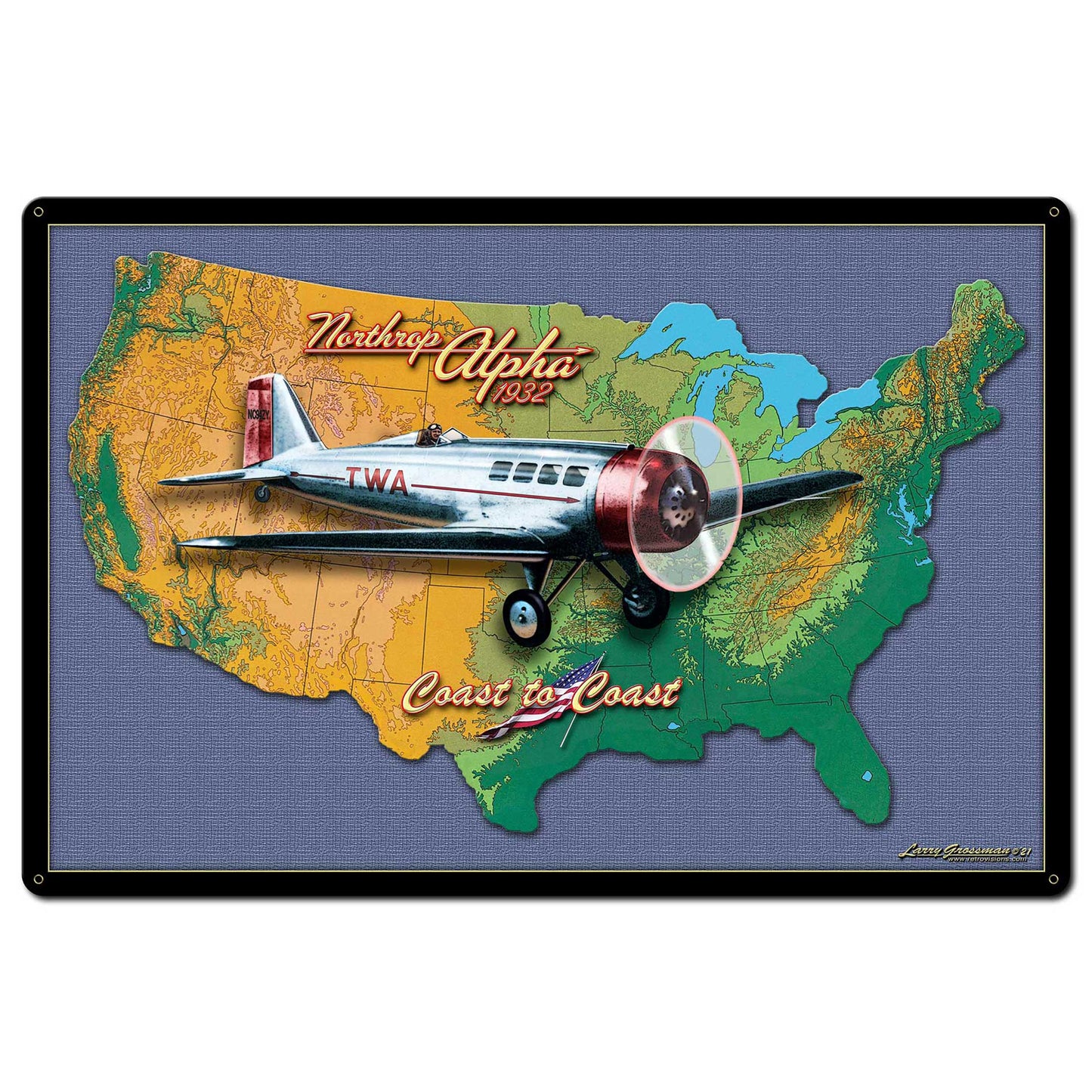 Northrup Alpha Map 36 x 24