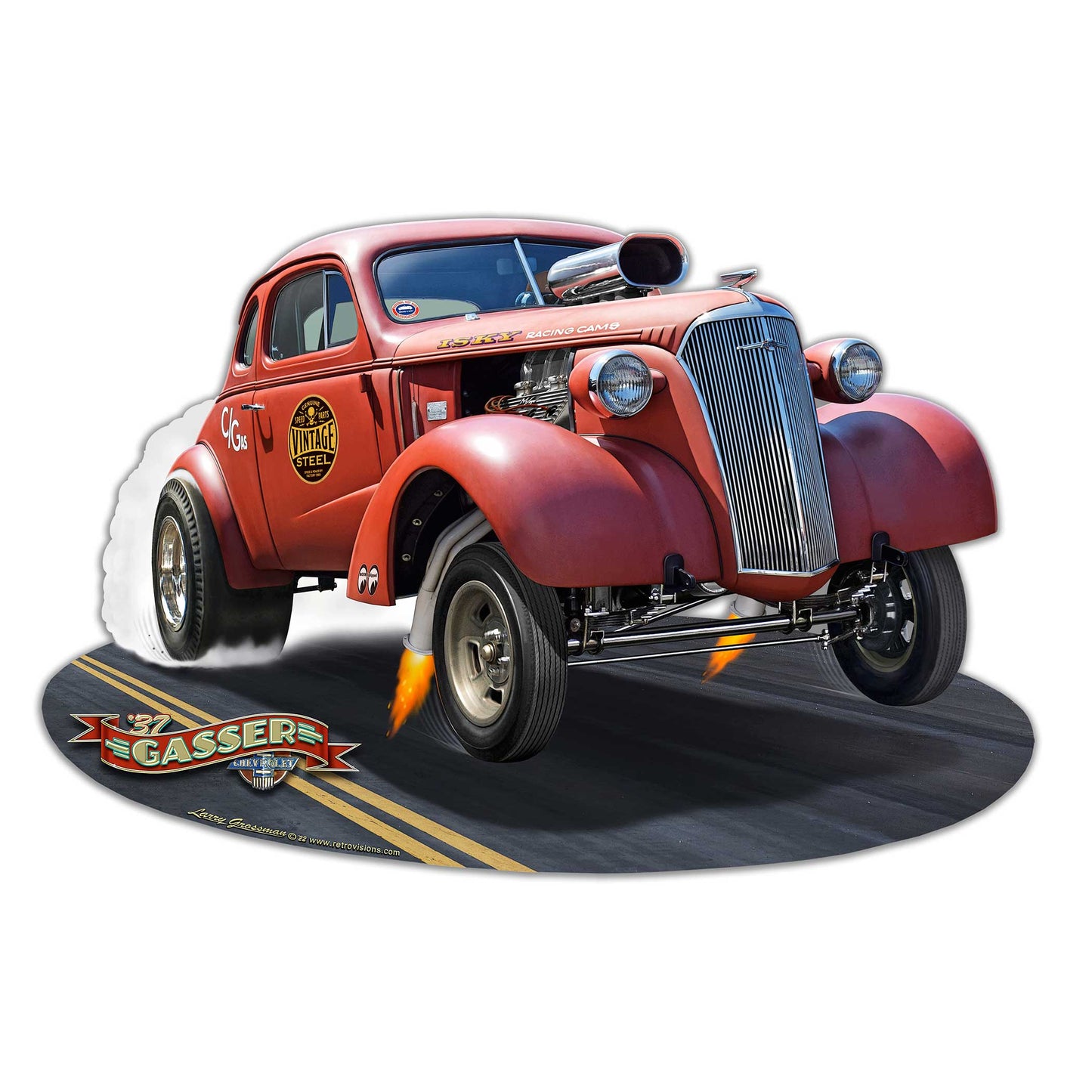 1937 Chevy Gasser 18 x 12