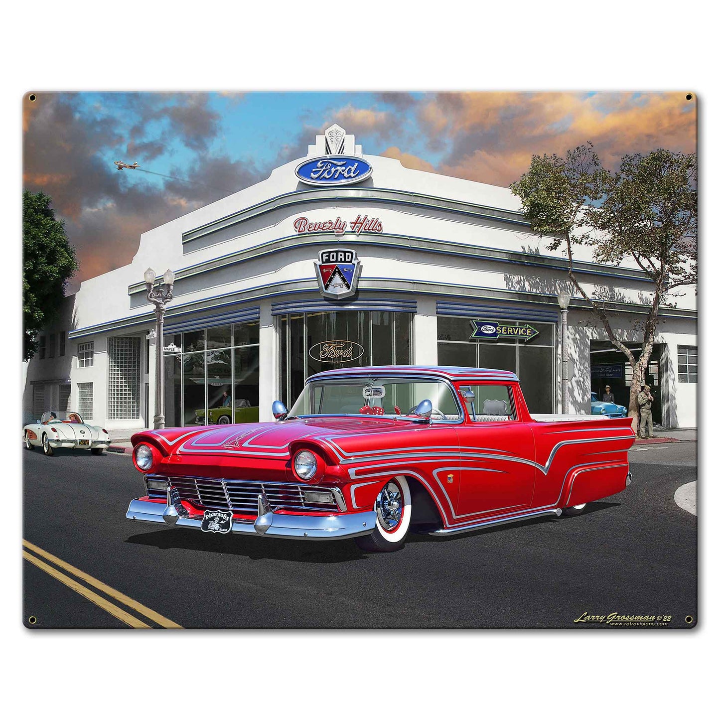 1956 Ford Ranchero Kustom Dealer 30 x 24