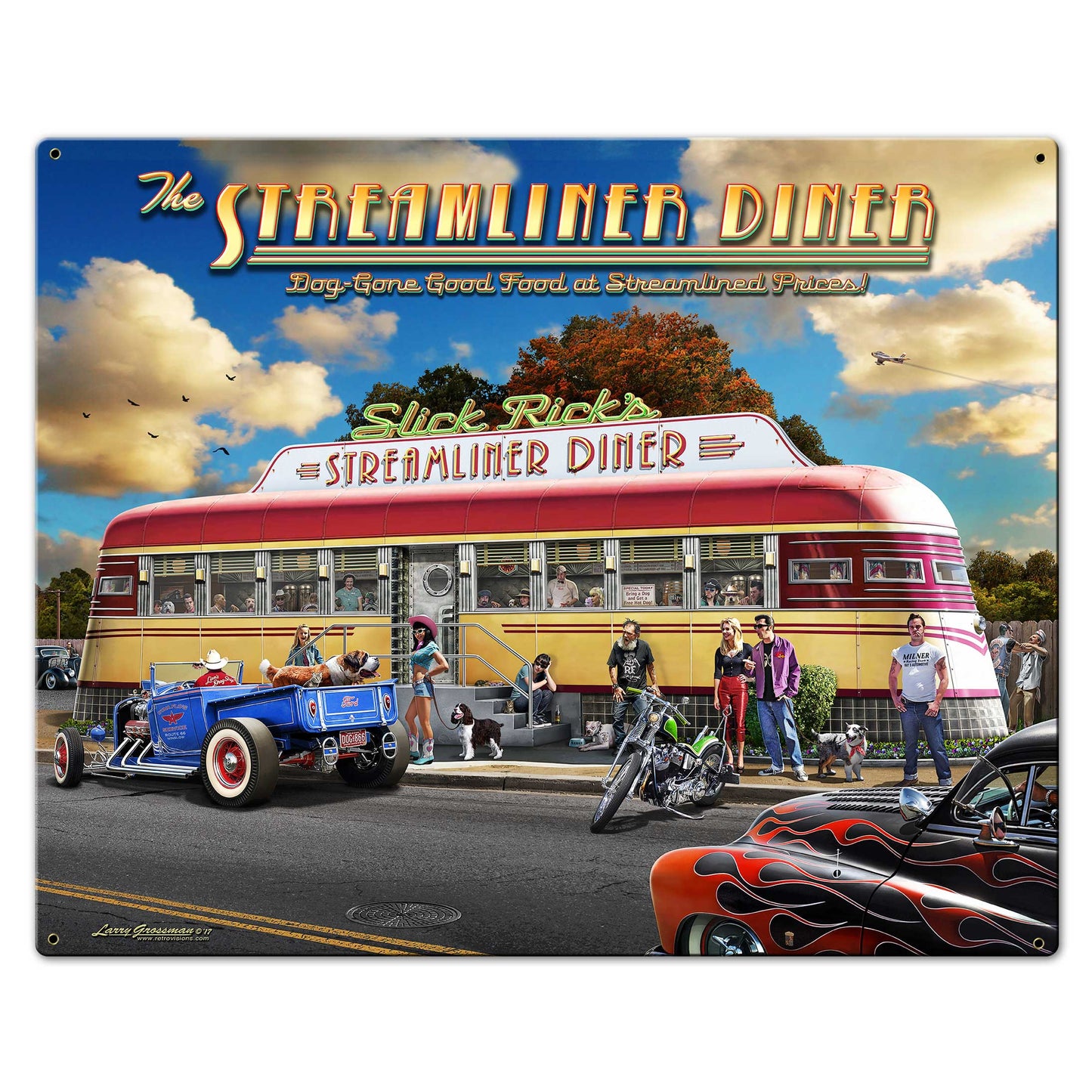 Cruzin The Streamliner Diner 15 x 12