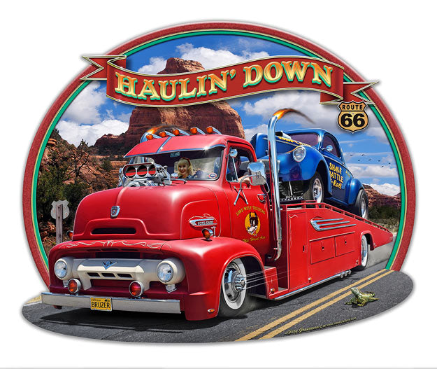 53 Ford Haulin Down Rt 66 16 x 13