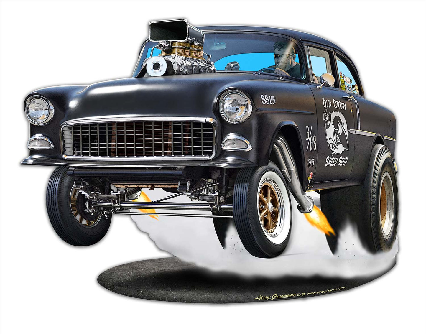 55 Chevy Gasser 18 x 13
