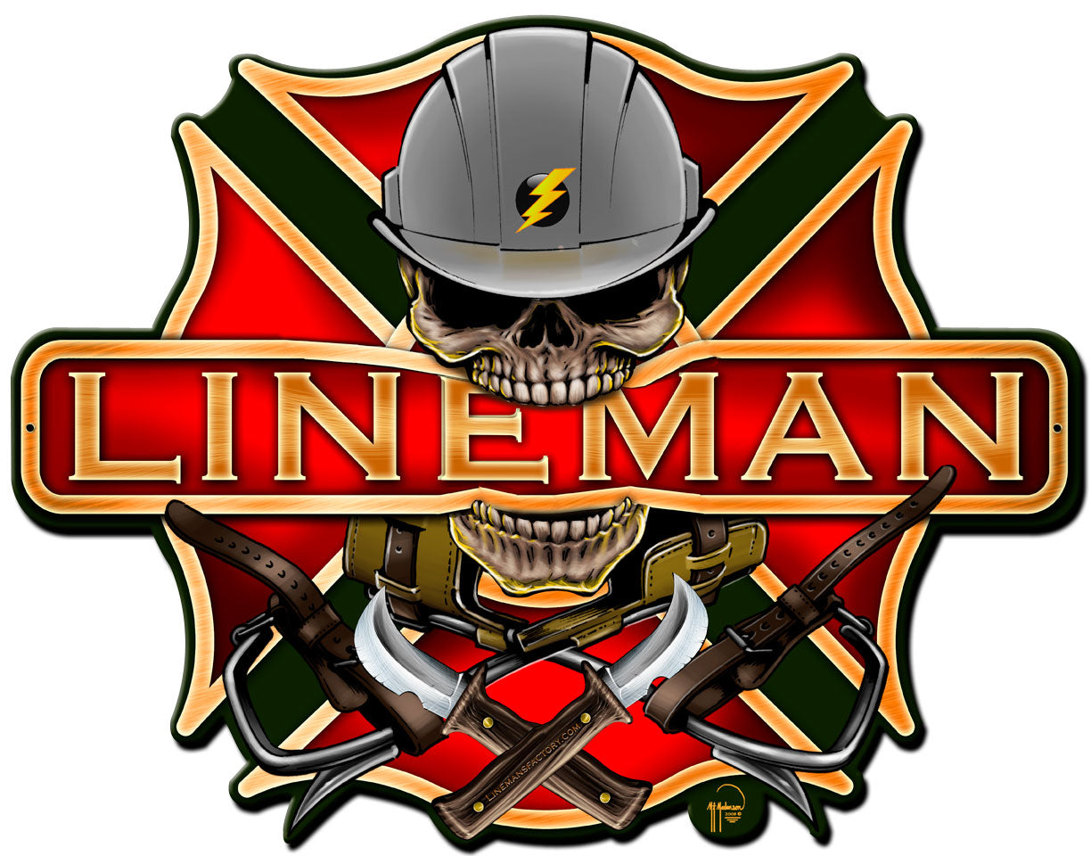 Lineman Maltese Cross 16 x 13