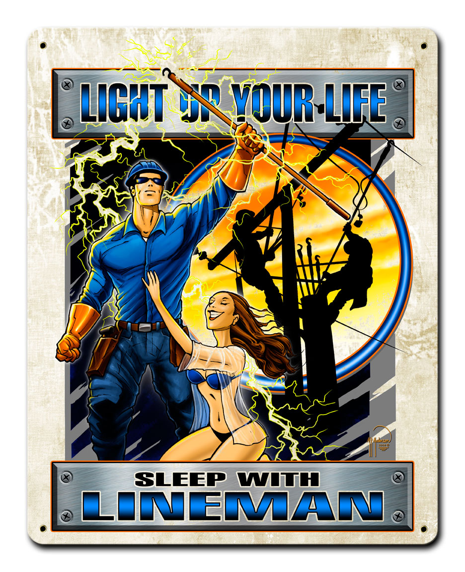Lineman Light Up Your Life 12 x 15