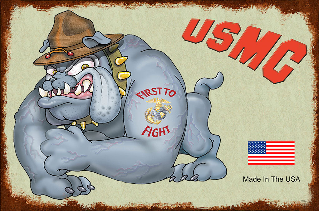 Usmc Bulldog 18 X 12
