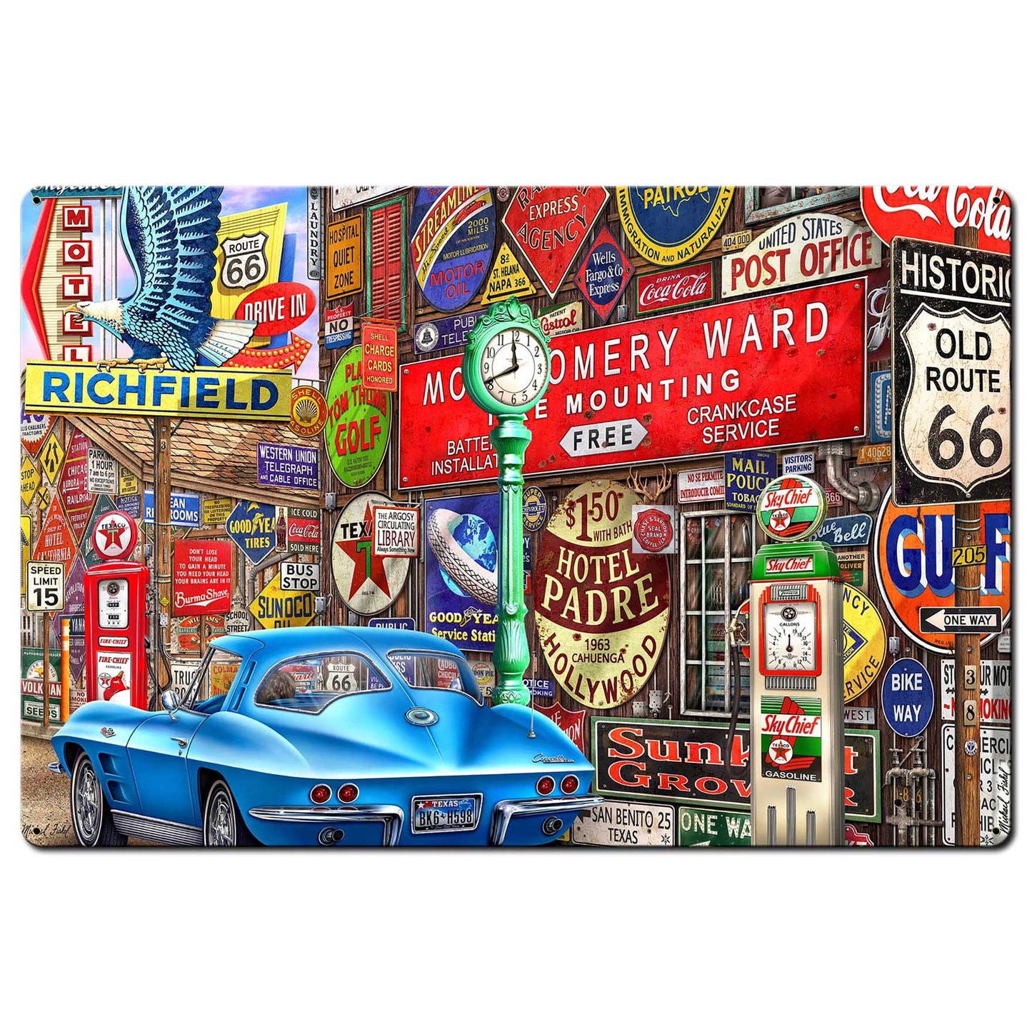 Along Route 66 36 x 24