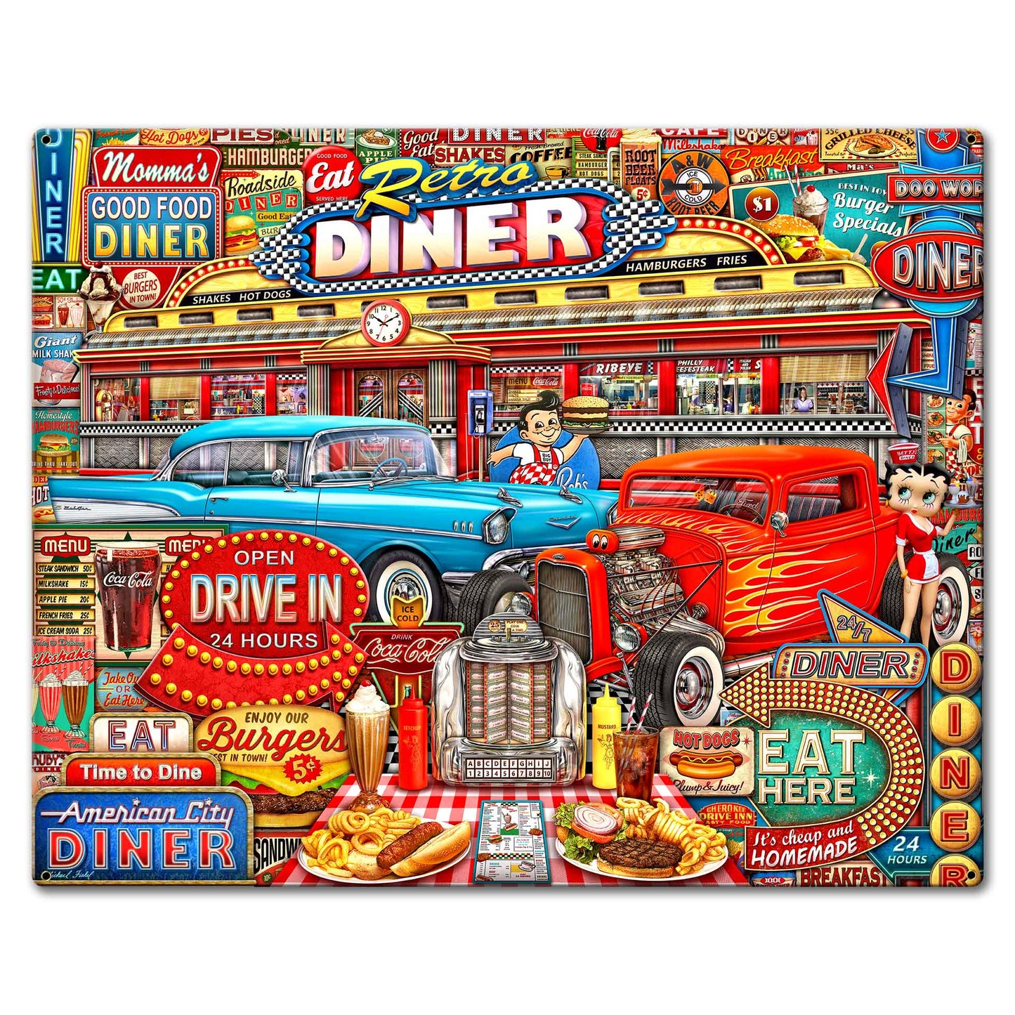 Retro Diner Crusin' 30 x 24
