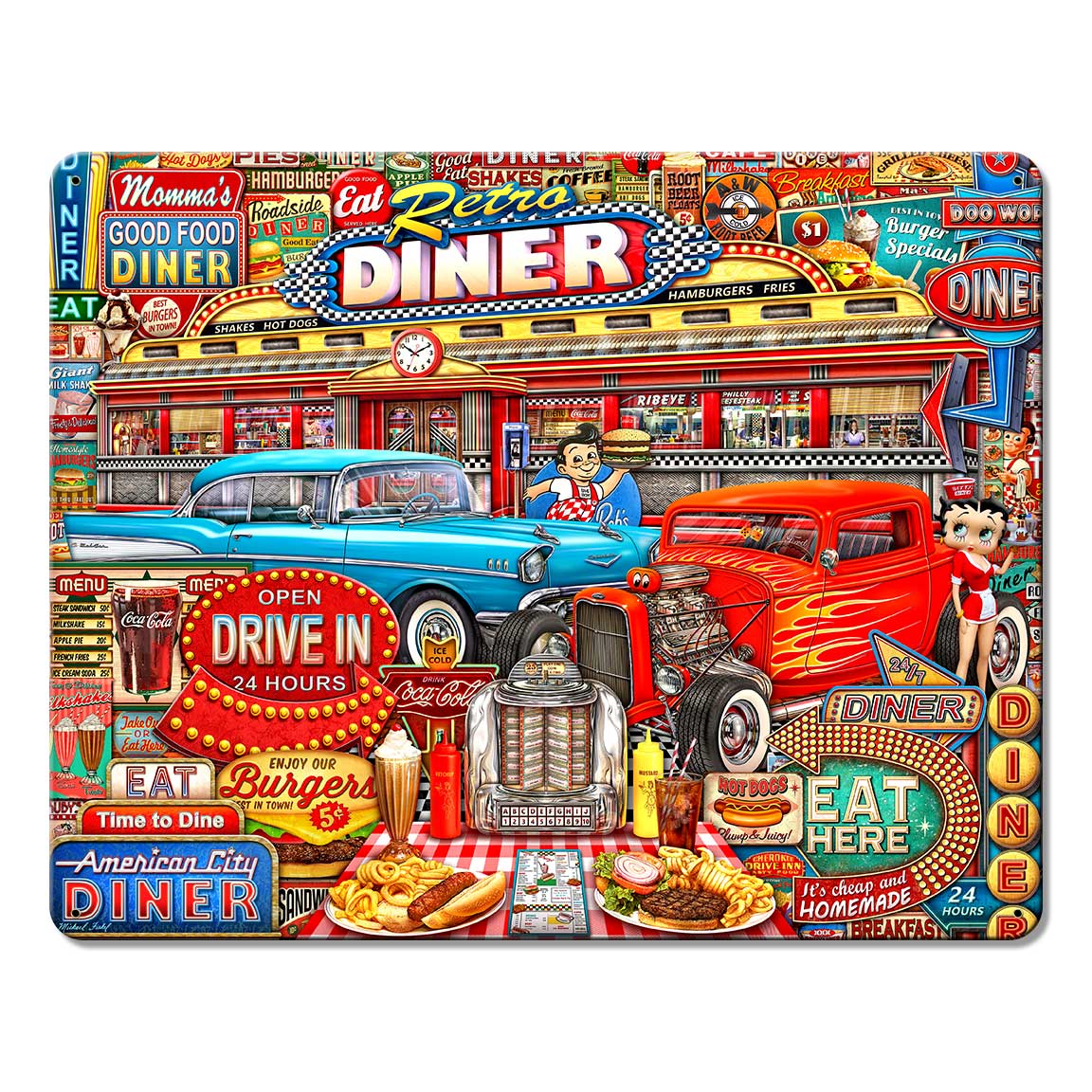 Retro Diner Crusin' 15 x 12