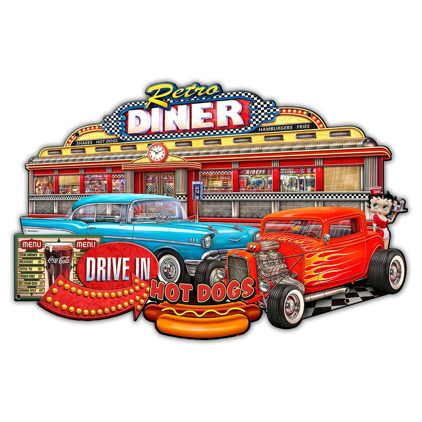 Retro Diner 24 x 16