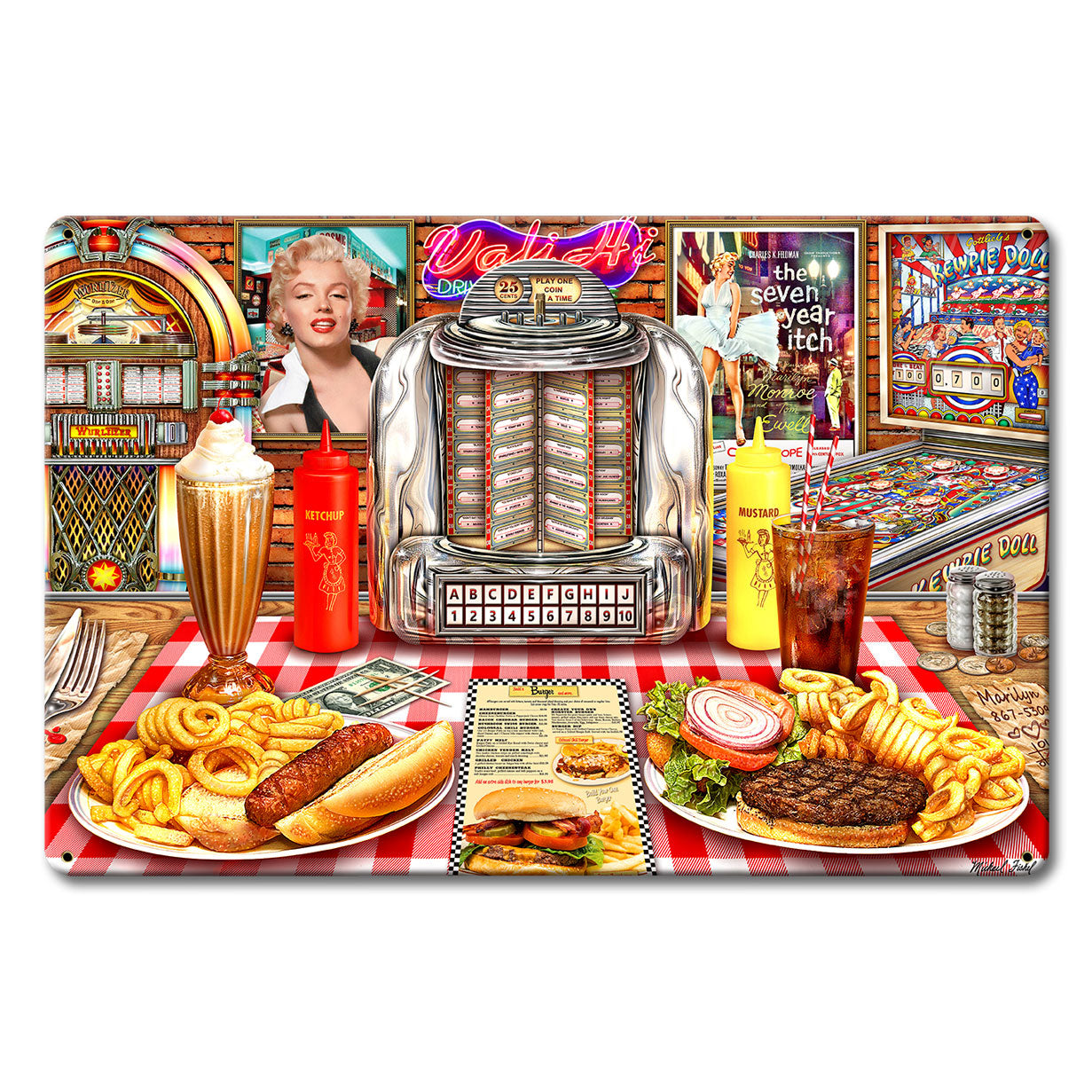 Dinner With Marilyn 18 x 12