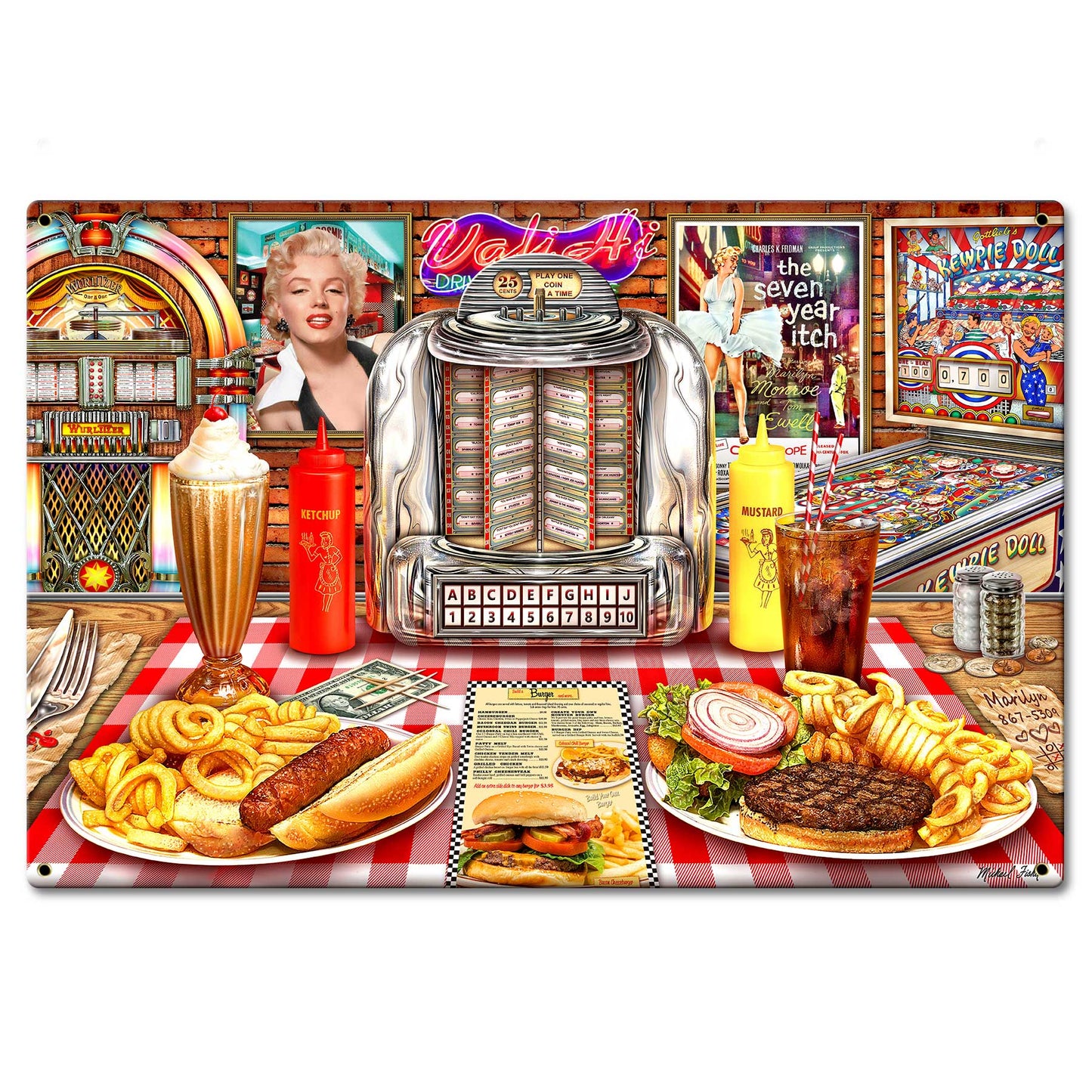 Dinner With Marilyn 24 x 16