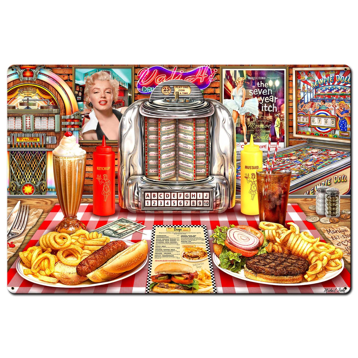 Dinner With Marilyn 36 x 24