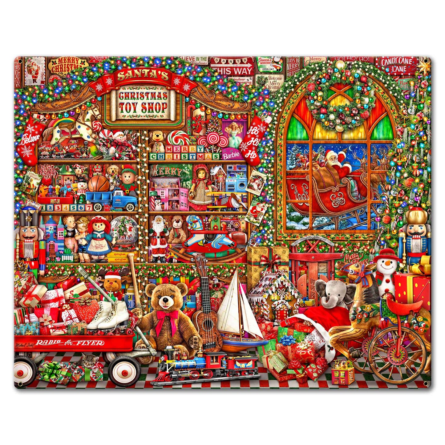 Santa'S Toy Shop 30 x 24