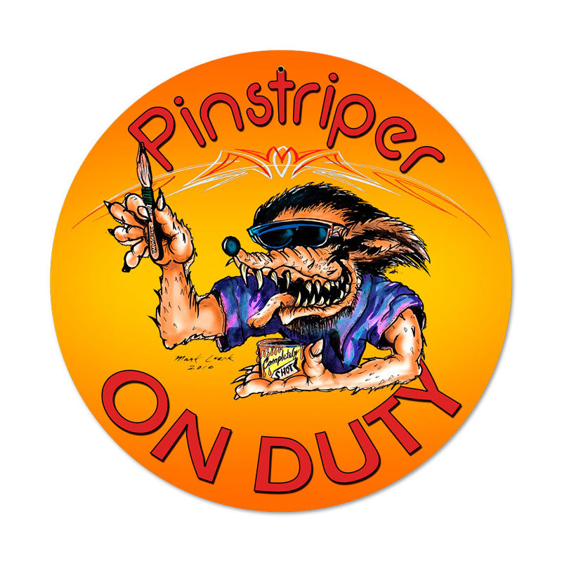 Pinstriper On Duty 14 x 14