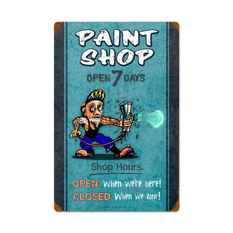 Paint Shop Hours 16 x 24