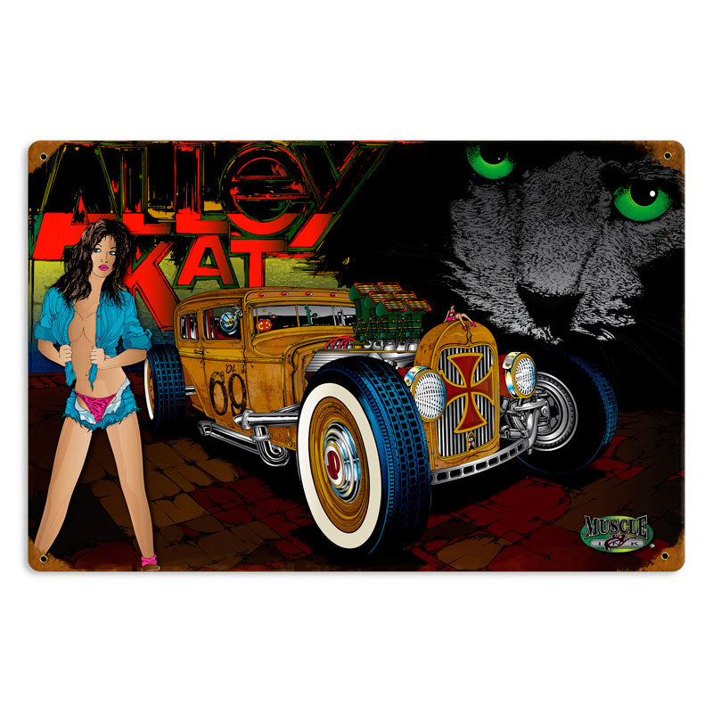 Rat Rod Alley Cat 18 x 12