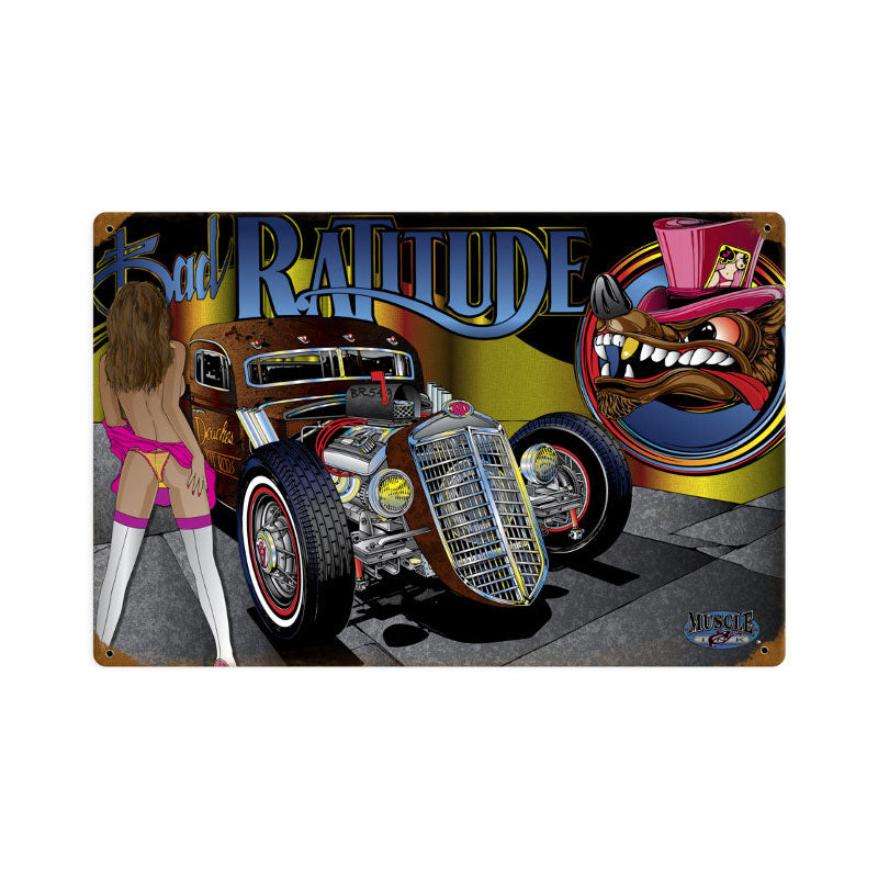 Rat Rod Ratitude 18 x 12