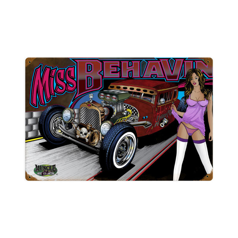 Rat Rod Miss Behavin 18 x 12