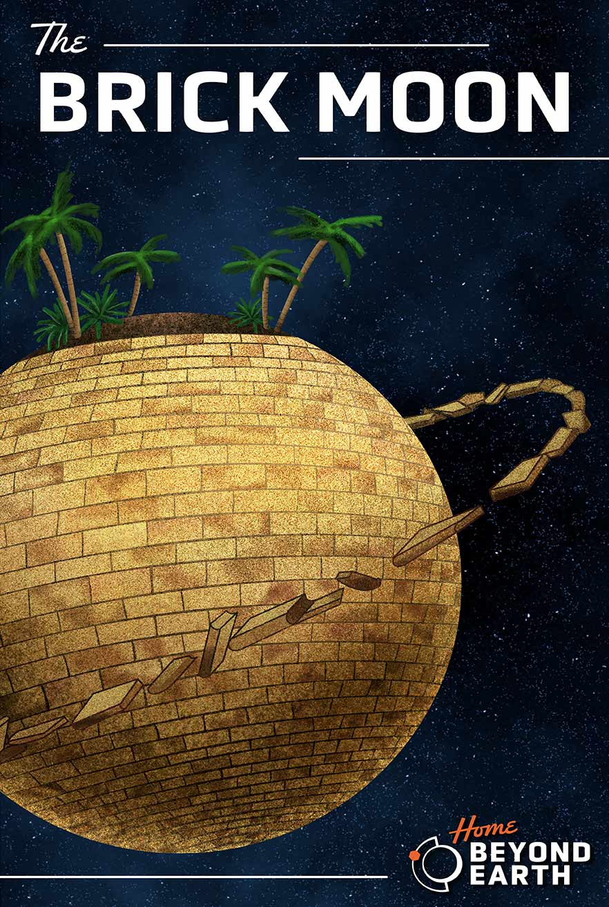 Brick Moon 12 X 18