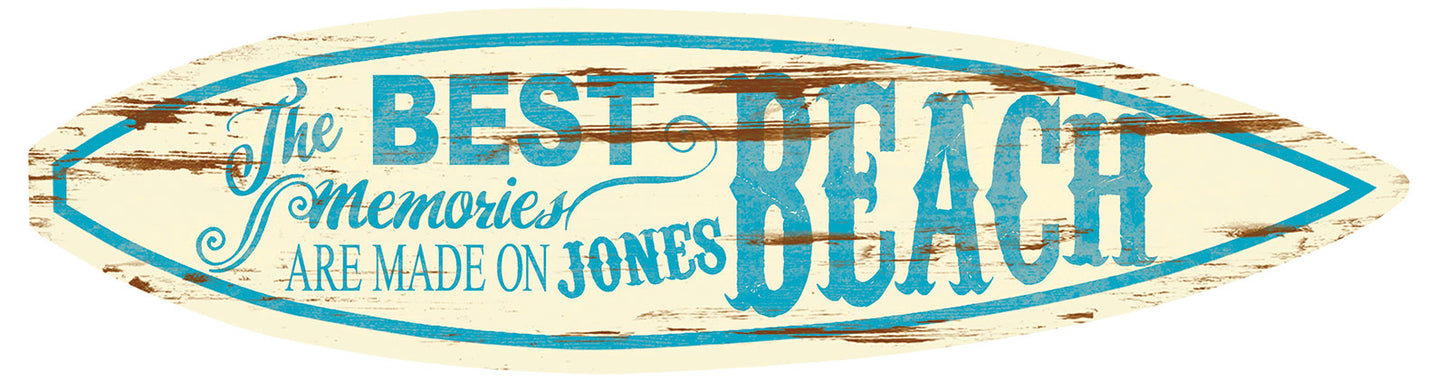 Made On Jones Beach Teal Surfboard 21 X 5