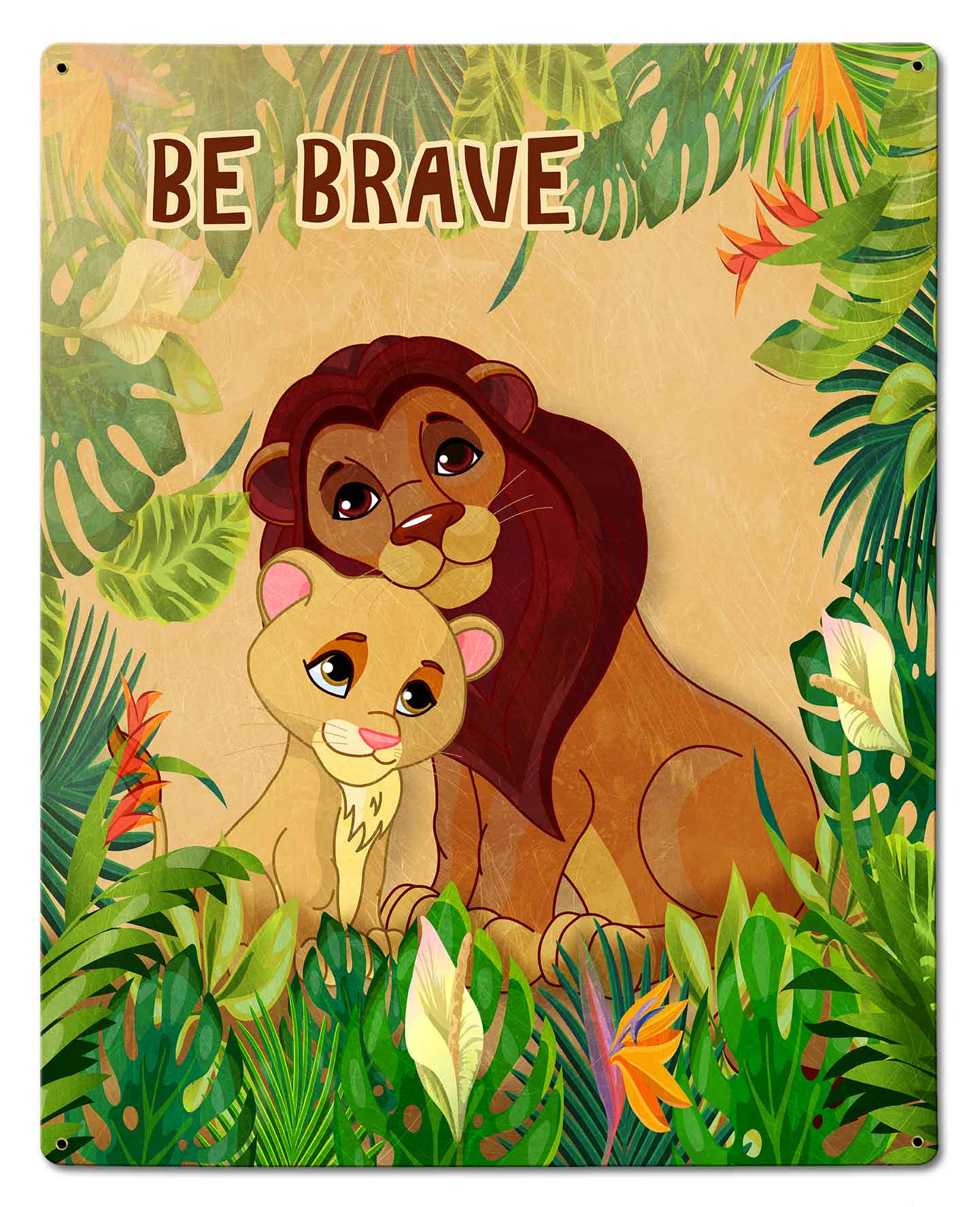 Be Brave Lion 24 x 30
