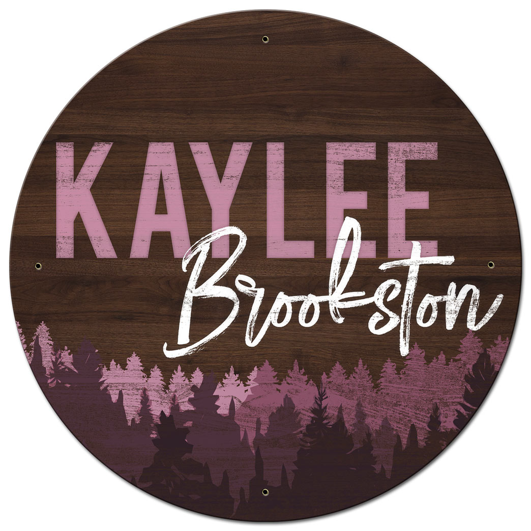 Nursery Pink Round Personalized 28 x 28