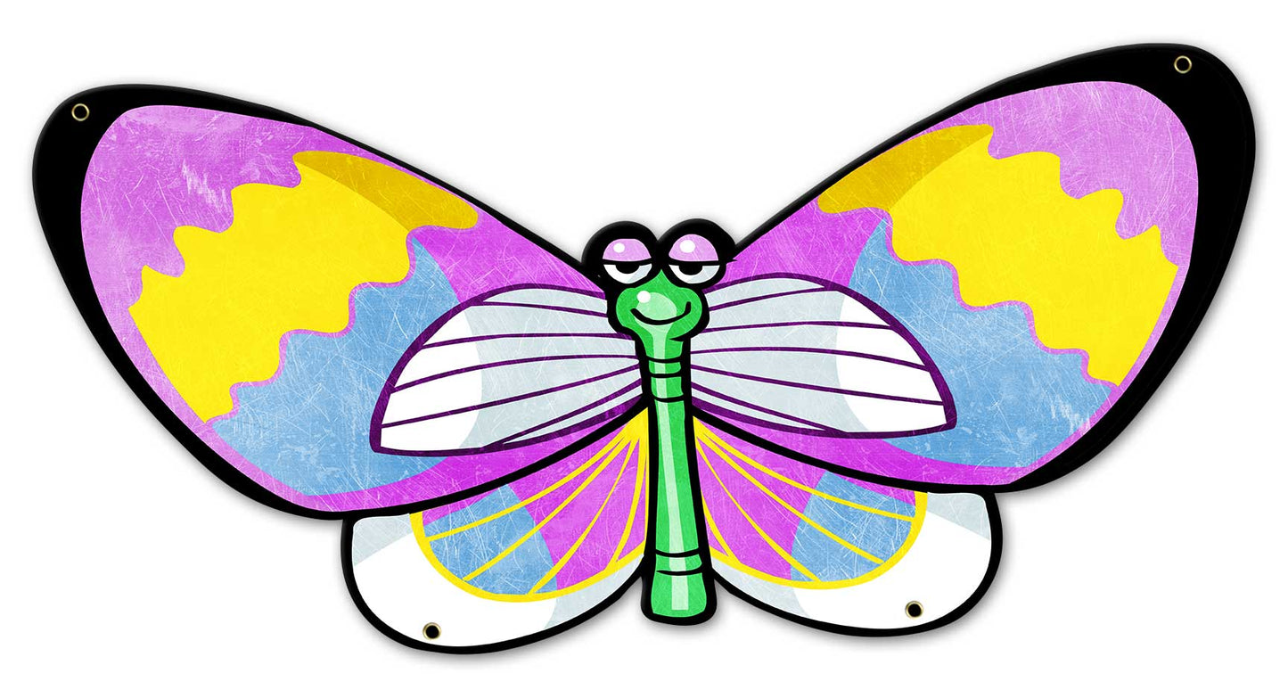 Pink Yellow Butterfly 23 x 12