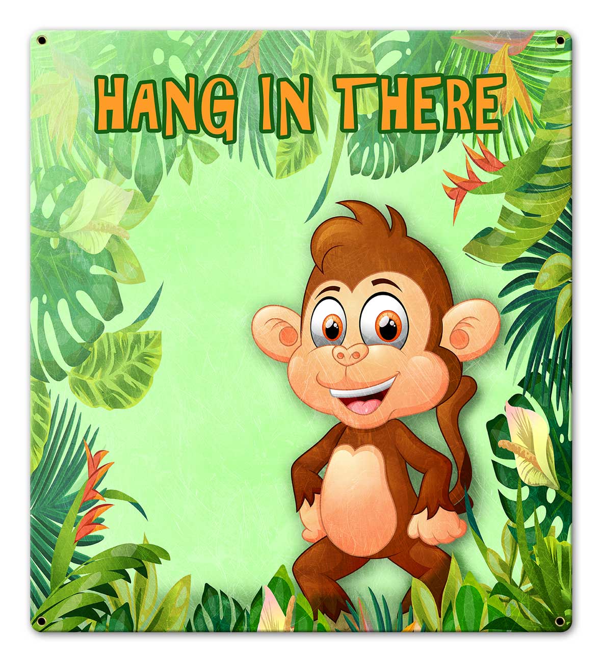 Hang In There Monkey 18 x 20
