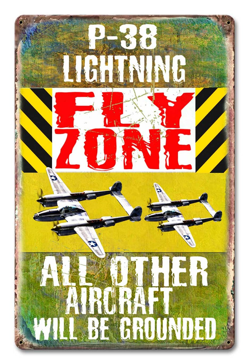 P-38 Lighting Fly Zone 12 x 18