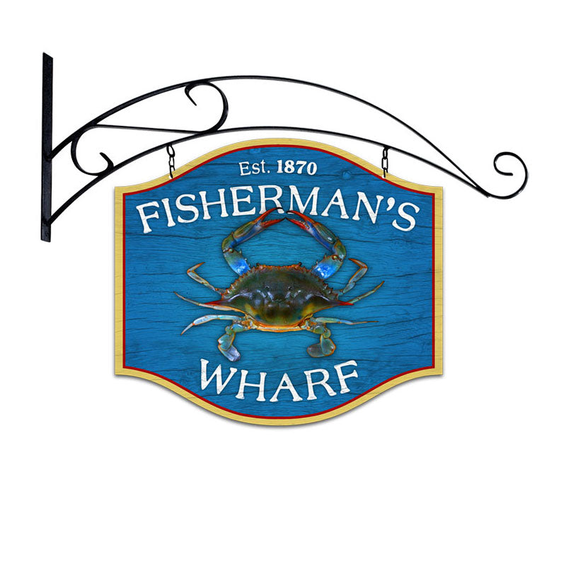 Fishermans Wharf Double Sided W/Hanger 18 x 16